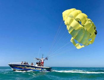 Parasailing the Pass in Madeira Beach